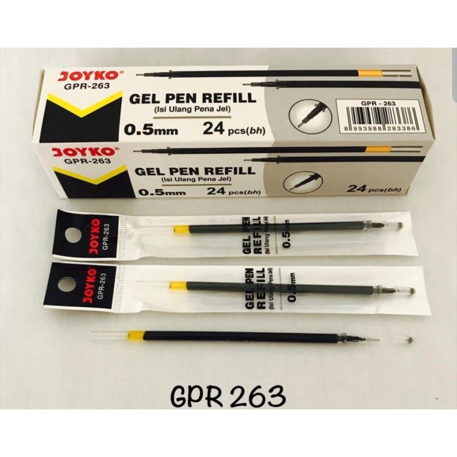 [24 Refill] Gel Pen REFILL JOYKO [Needle Tip] - GPR 263 - HITAM