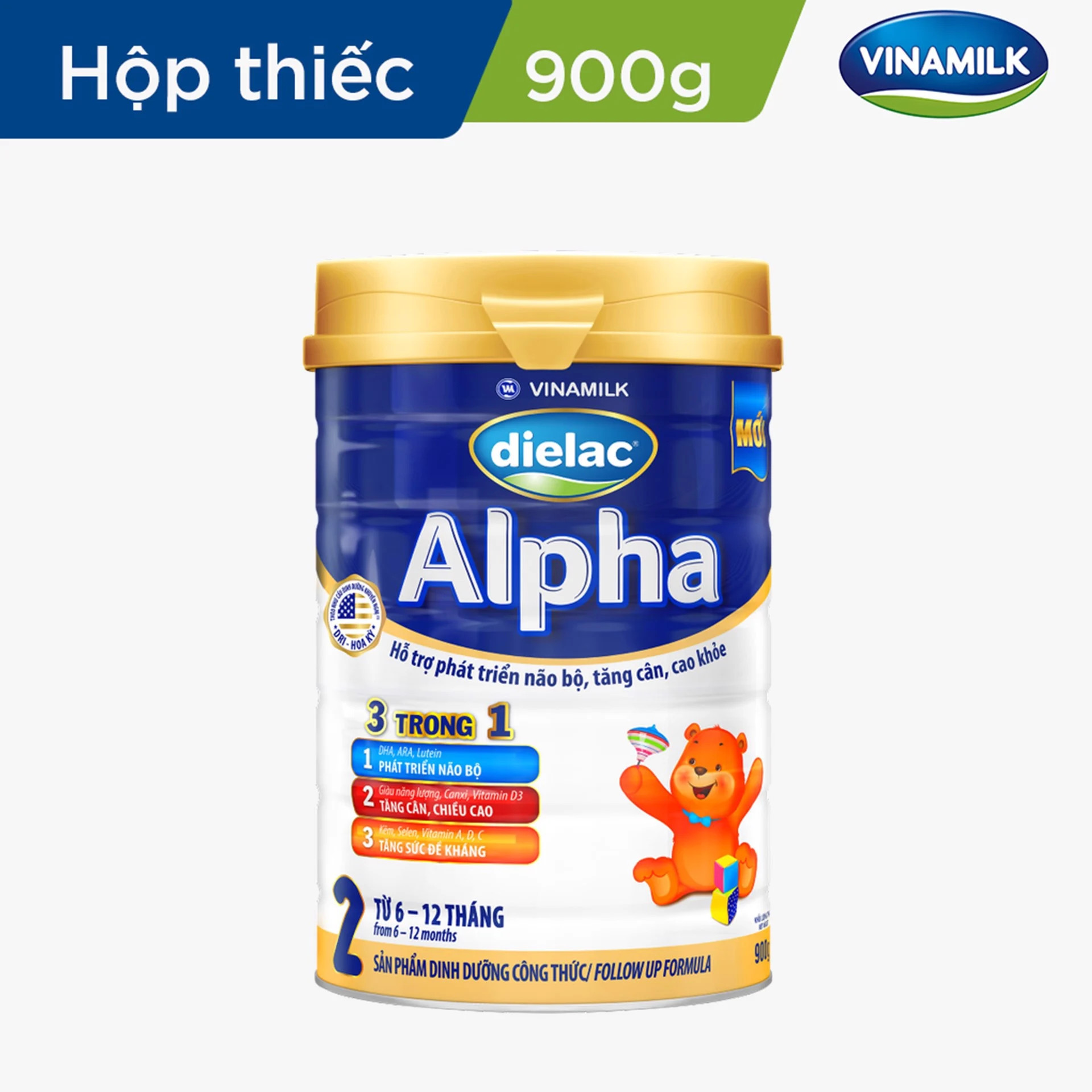 Sữa bột dielac alpha 2 - lon 900g date xa