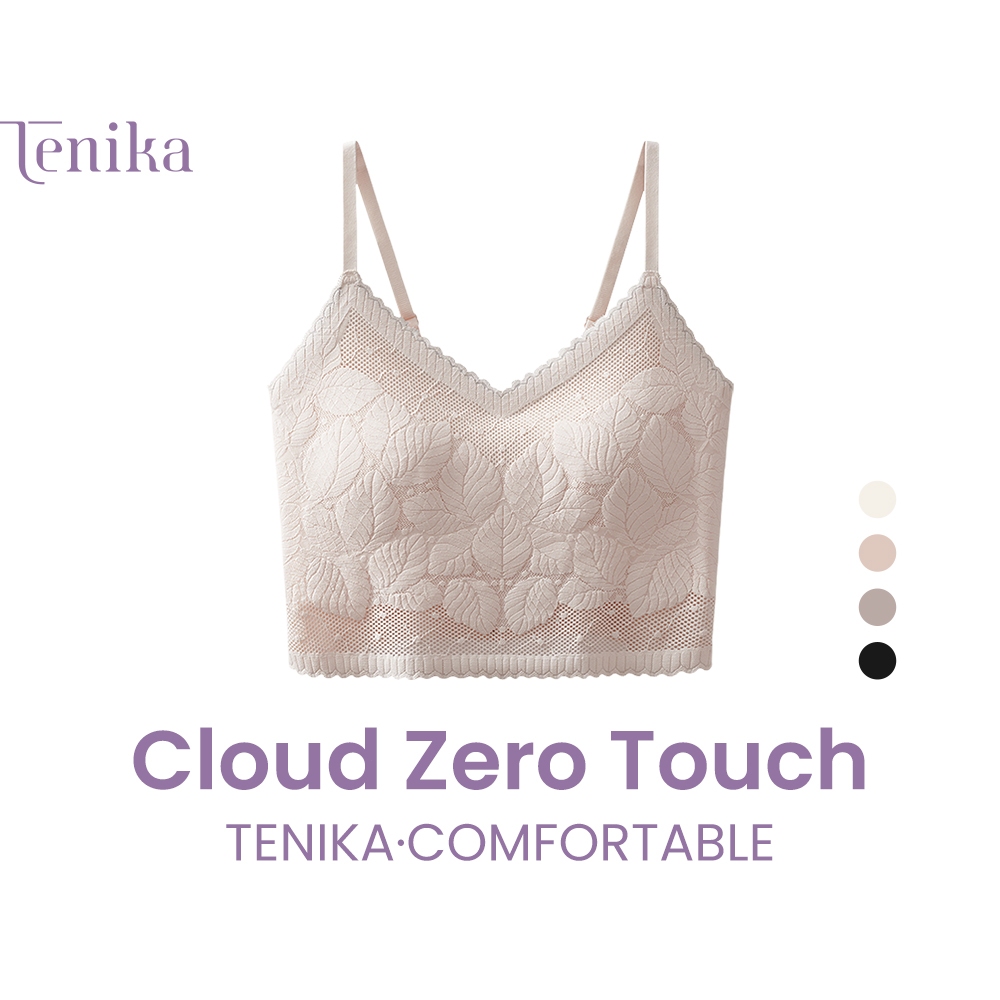 TENIKA Sponge Crop Top Lace Vest Soft Slim Comfortable Absorb Sweat Breathable Well -012 ราคา 395 บาท*ส่งฟรี