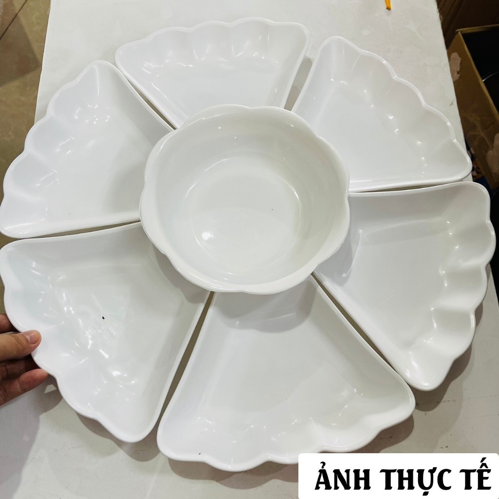 Bộ Bát Đĩa Hoa Mặt Trời - Set Bát Dĩa Đẹp Thắp Hương Thờ Cúng Gia Tiên - Diệu Linh Shop