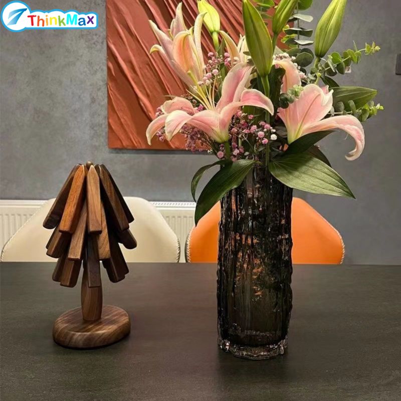 Walnut Wood Table Mat Heat-Resistant Anti-Skid Space Saving Tree Shape Design Multifunctional Trivet Mat For Home Office (23 x 10cm) ราคา 808 บาท*ส่งฟรี