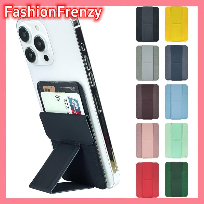 FashionFrenzyY 2 Trong 1 Điện Thoại Wallet Stick Trên Tín Dụng Dính Chủ Thẻ Cho Trở Lại của Điện Thoại Trường Hợp Pocket Khe Cắm Thẻ Gấp Chân Đế Đứng