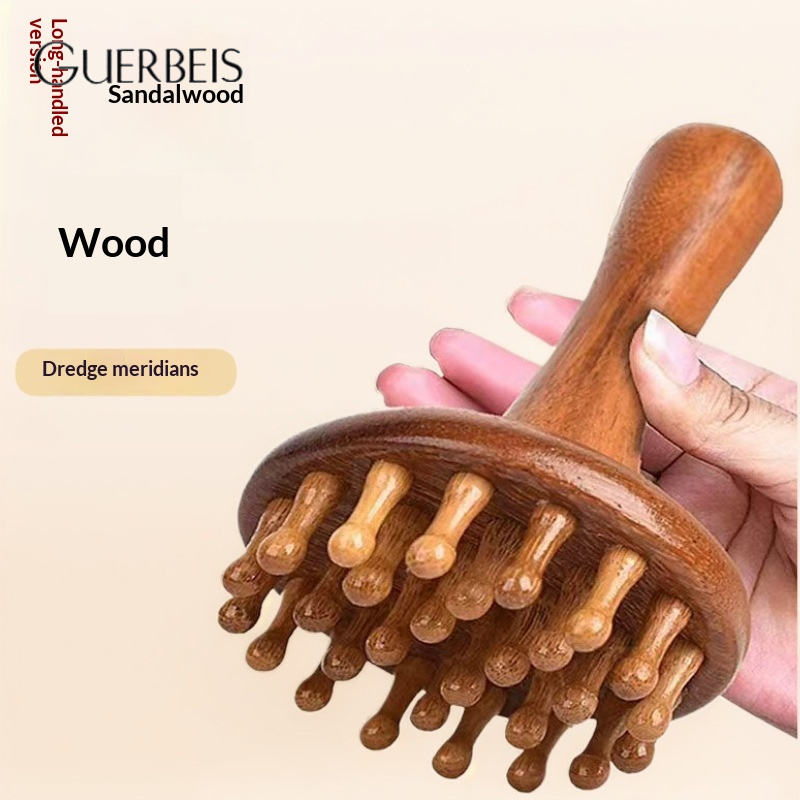 GUERBEIS Sandalwood Meridian Massage Comb, Universal Whole Body Scraping, Abdominal Rubbing, Head, Shoulder and Neck Massage Tool ราคา 85 บาท*ส่งฟรี