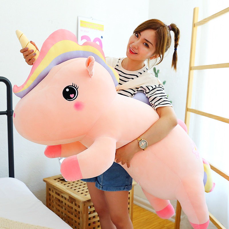  Gấu bông gối ôm ngựa Pony  Unicorn - Ngựa 1 sừng có cánh - Thingkids 
