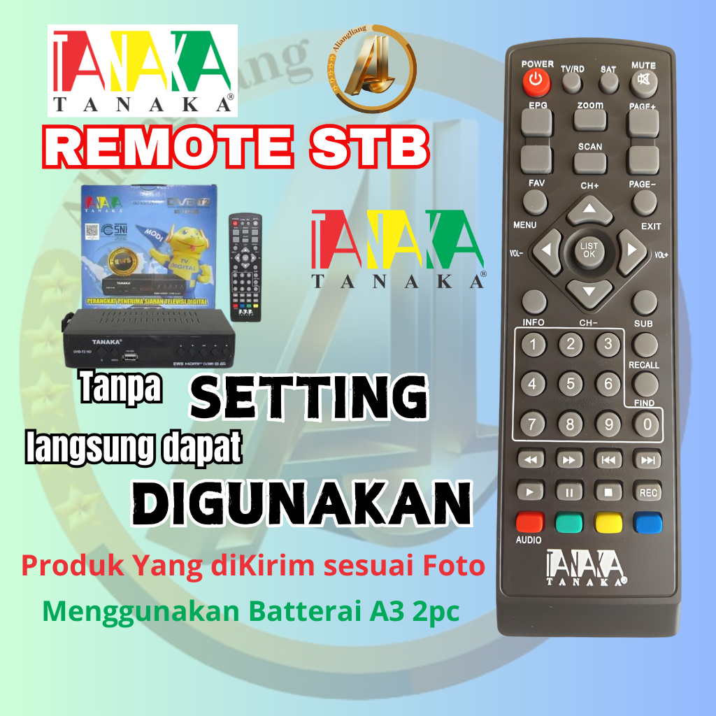 Remot Remote Set Top Box TANAKA Body Besi Dus Biru STB DVB T2 Harga  20,000 rupiah*Gratis Ongkir