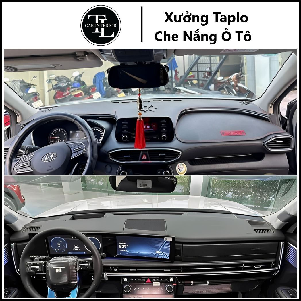 Hyundai Santafe 2007 to 2026 Car Dashboard Mats, Carbon Leather, Sheepskin Velvet with Thick 3-Layer Anti-Slip Base, 12-Month Warranty Giá 464,100 Đồng*Miễn phí vận chuyển