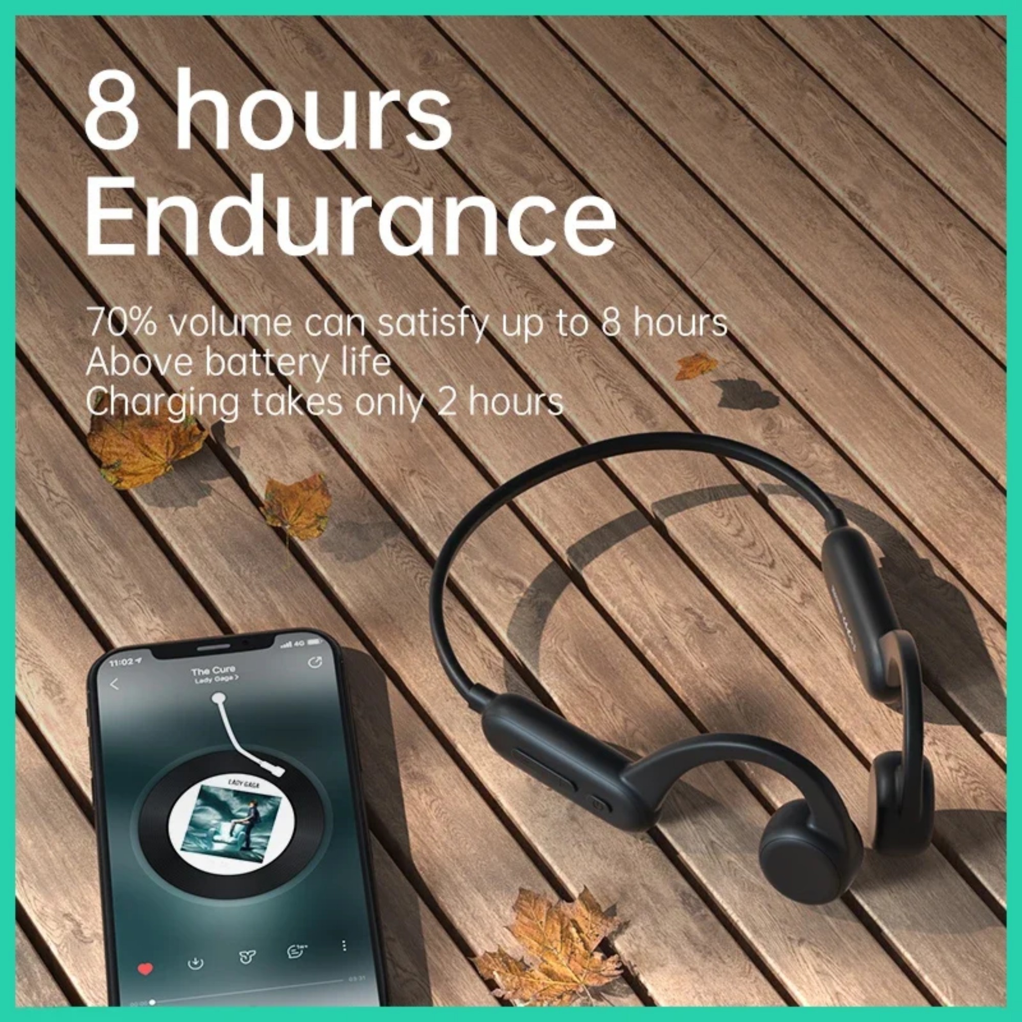 LORDWEY | BONETIME IPX8 Waterproof Headphones and 32G Wireless Headphones Shokz Open Sports Bone-conduction Bluetooth RAM MP3 Music Microphone