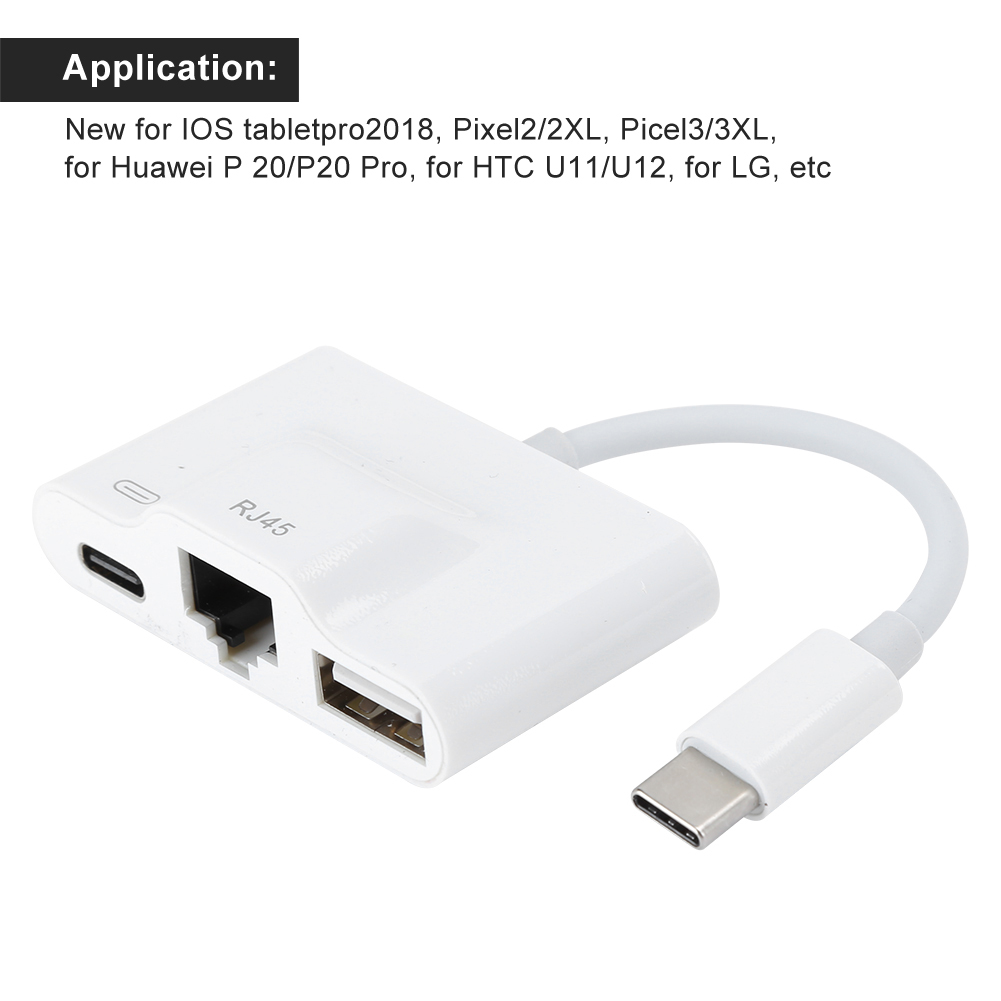 Garosa Bộ điều hợp Ethernet Thẻ mạng có dây bên ngoài TypeC có thể sạc lại USB cho máy tính Máy tính bảng RJ45 Giá 502,000 Đồng*Miễn phí vận chuyển