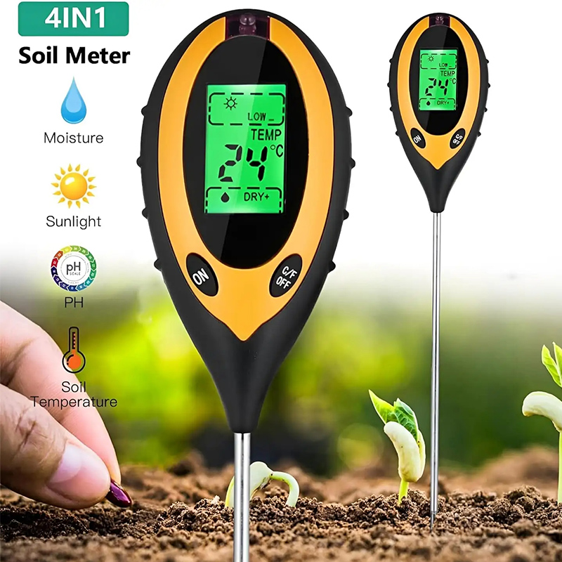 Soil Tester 4-in-1 Soil Detector Soil Moisture Meter Soil Temperature pH Meter ราคา 141 บาท*ส่งฟรี