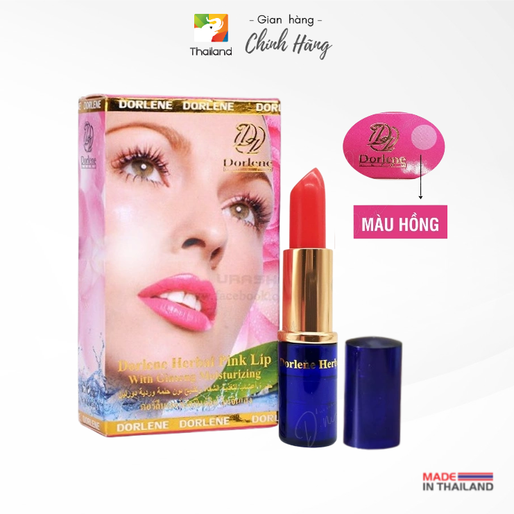 Son lì dưỡng khắc phục thâm môi Dorlene Herbal Pink Lip Thái Lan