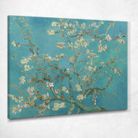 Art reproduction Almond Blossoms Van Gogh Vincent vvg16 รูปติดผนัง ภาพที่มีชื่อเสียง ภาพพิมพ์รายละเอียดคมชัดเทียบเท่าพิพิธภัณฑ์ชั้นนำ ภาพผ้าใบขึงเฟรมไม้แท้ พร้อมแขวน ผลิตในประเทศไทย งานฝีมือคุณภาพอิตาลี