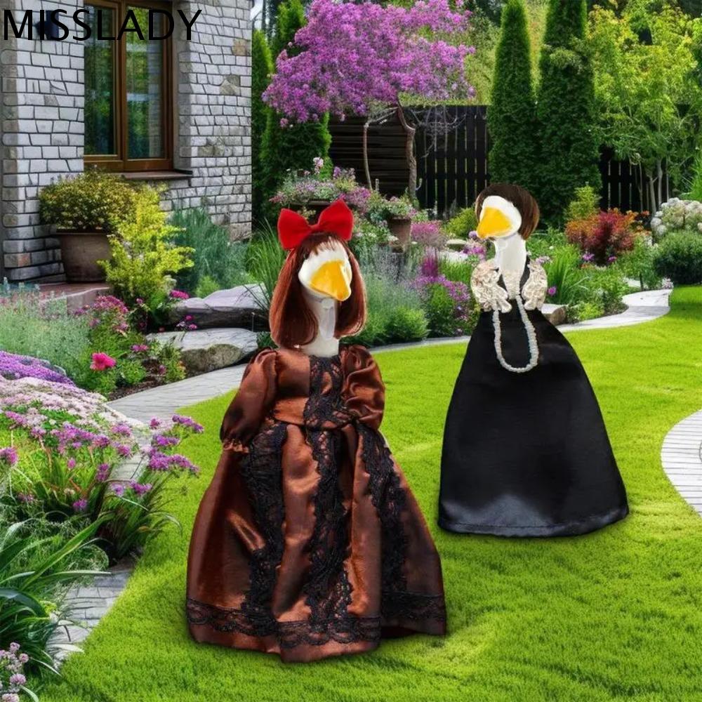 MISSLADY Dễ thương Tóc giả cho thú cưng Giáng sinh Halloween Đạo cụ cosplay Tóc tết kiểu ngỗng hiên nhà Tự làm Trang trí bãi cỏ Trang trí Tượng vườn Quà Tặng