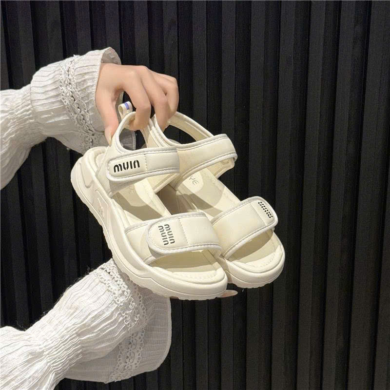 -Dép Sandal Học Sinh đi học đế thấp 3cm, da mềm, đế êm, 2 quai điều chỉnh được hot trend ( 3ccm)