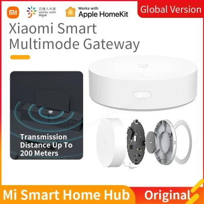 Global Xiaomi Mi Smart Home Hub Multimode Gateway Wi Fi zigbee Ble Mesh Hub Work With Mijia APP Apple Homekit Intelligent