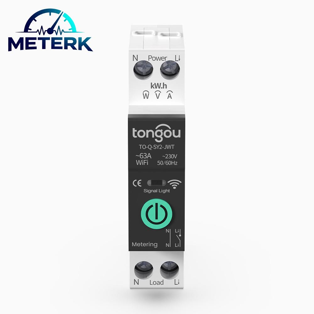 Meterk TONGOU Tuya ZigBee เบรกเกอร์อัจฉริยะพร้อมการวัดแสง 1P 63A รองรับราง DIN 3 โหมดจับเวลาหลายความปลอดภัยปกป้อง APP รีโมทคอนโทรลใช้งานร่วมกับ Alexa Assistant สำหรับ Applian ในครัวเรือน ราคา 949 บาท*ส่งฟรี