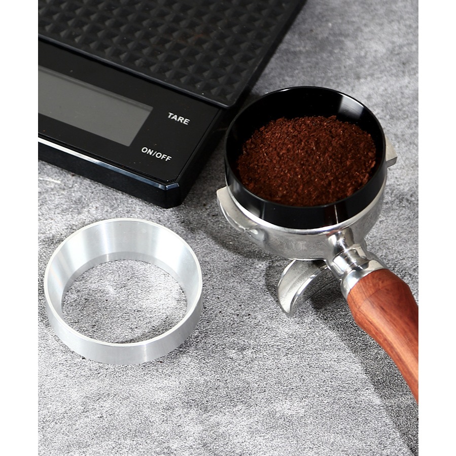 (ใหม่) แหวนครอบด้ามชงกาแฟ โดสกาแฟ มีแม่เหล็ก สีเงิน สีดำ 51mm 58mm Coffee Dosing Ring (with magnetic) ราคา 40 บาท*ส่งฟรี