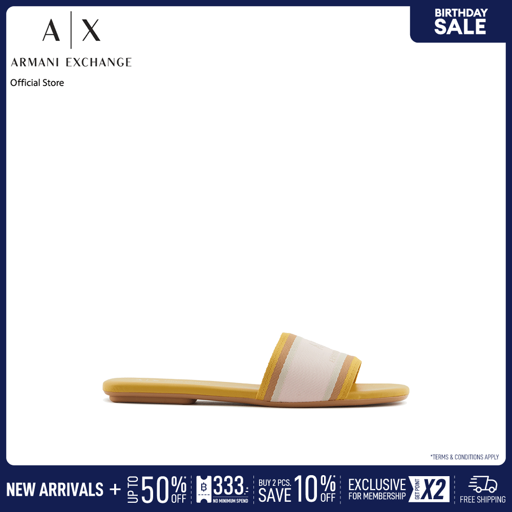 Armani Exchange Sandal Women XDP056-XV922-00527 Yellow ราคา 6,590 บาท*ส่งฟรี