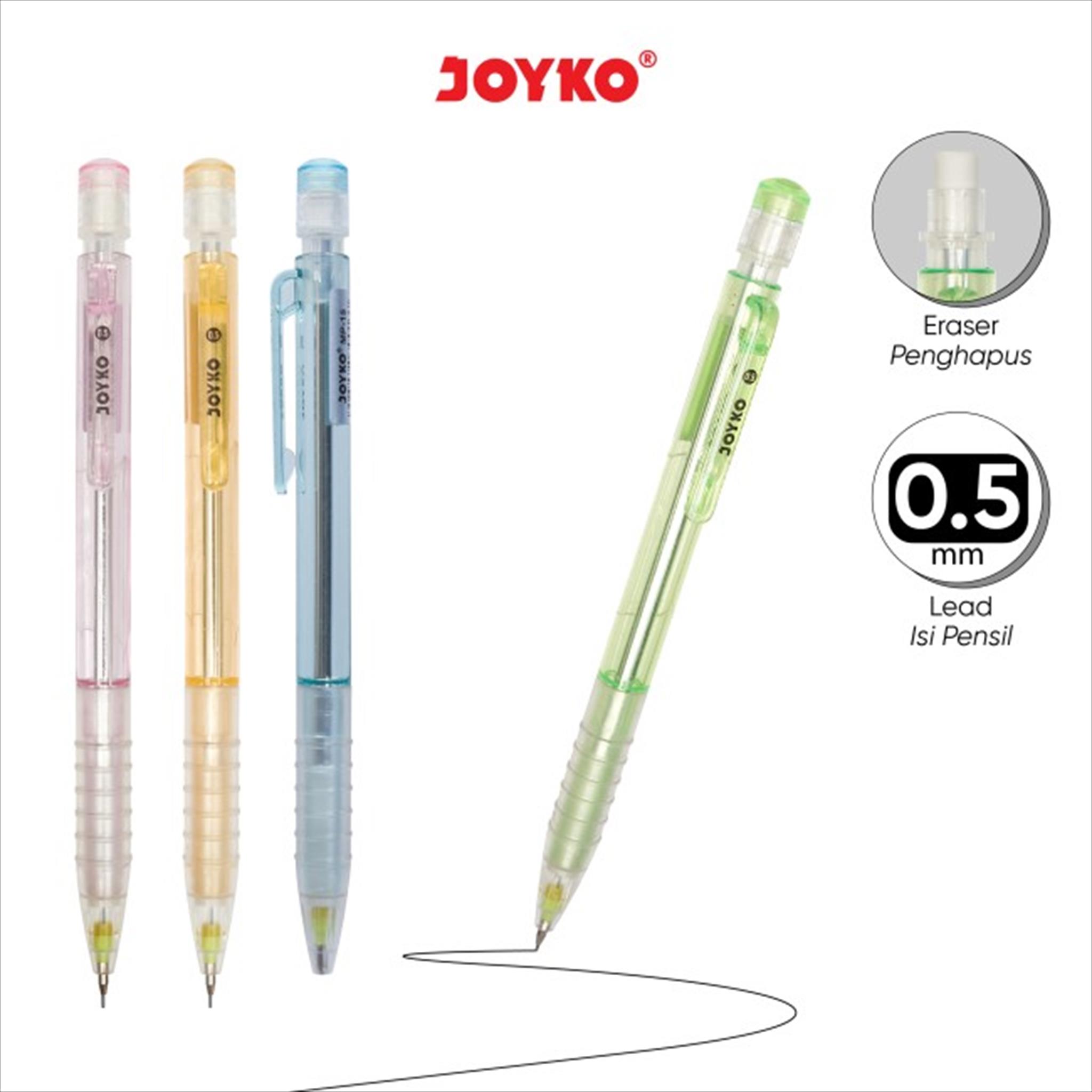 NA JOYKO Mechanical Pencil 0.5 mm MP-15 / Pensil Mekanik 0.5mm / Pensil Cetek Isi Ulang MP15