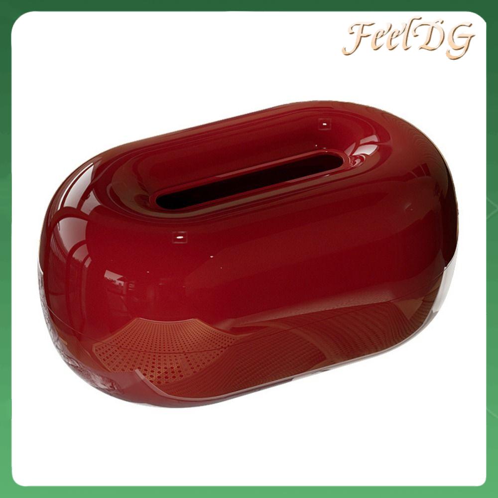 FEELDG Được nạp sẵn Hộp khăn giấy để bàn Đáy chống trượt Mở từ tính Giá đỡ khăn giấy Sáng tạo PET + Máy phát khăn giấy Trang chủ