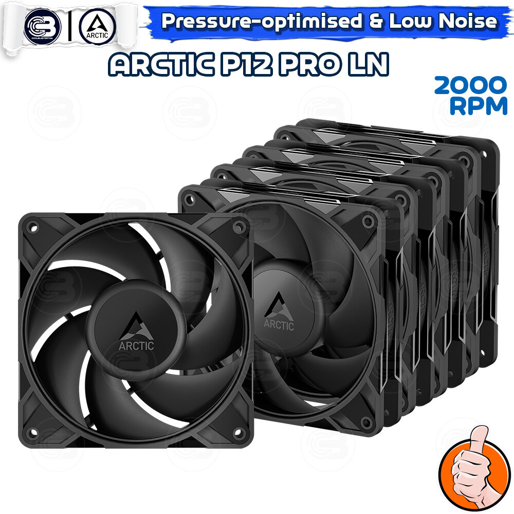 [CoolBlasterThai] ARCTIC P12 PRO LN X5 Value Pack PC Fan Case (size 120 mm.) ประกัน 6 ปี ราคา 1,820 บาท*ส่งฟรี