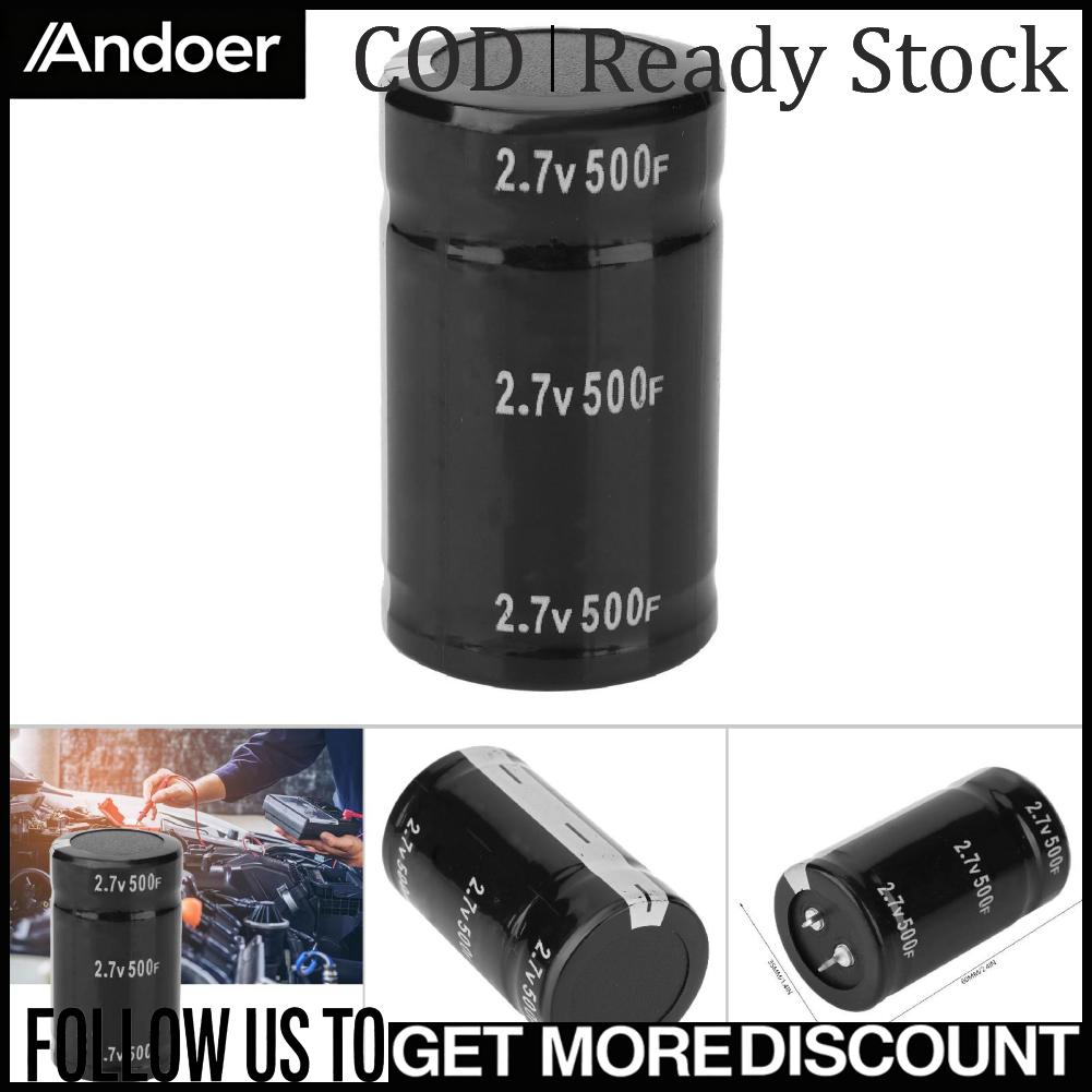 Andoer 6 CÁI Tụ điện siêu Farad Ô tô ô tô 2.7V 500F Tụ điện 35 x 60MM Giá 613,000 Đồng*Miễn phí vận chuyển