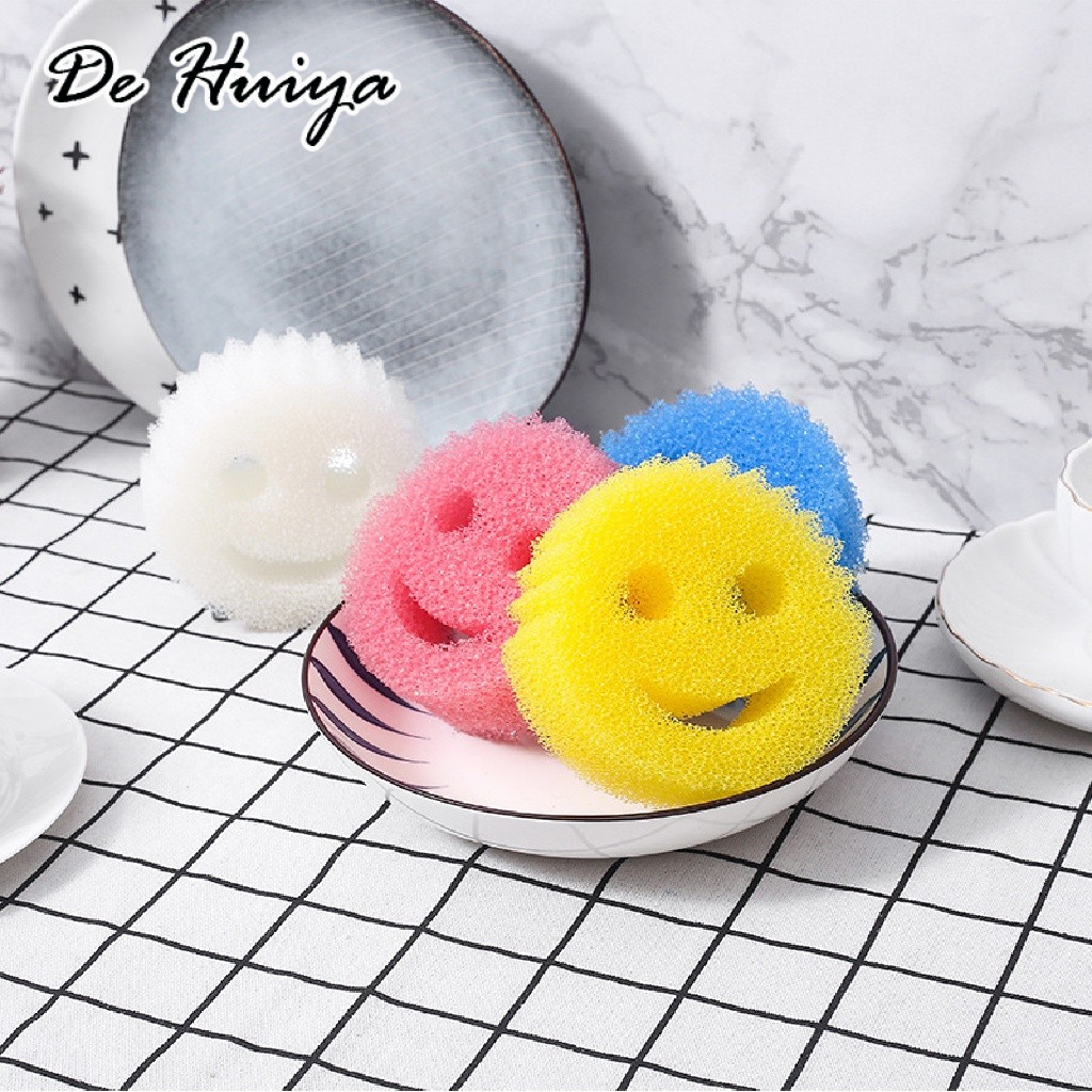 DEHUIYA ฟองน้ำล้างจานหน้ายิ้มสร้างสรรค์ ราคา 35 บาท*ส่งฟรี
