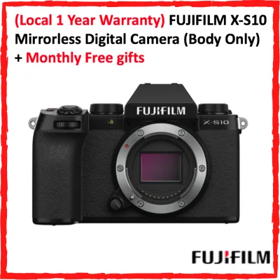 (Local 1 Year Warranty) FUJIFILM X-S10 Mirrorless Digital Camera (Body Only) + Monthly Free gifts