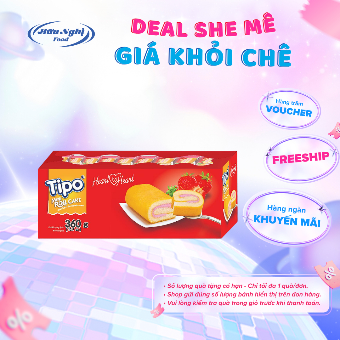 (Chỉ có ở kho HN) Bánh Bông Lan Cuộn Dâu 360g