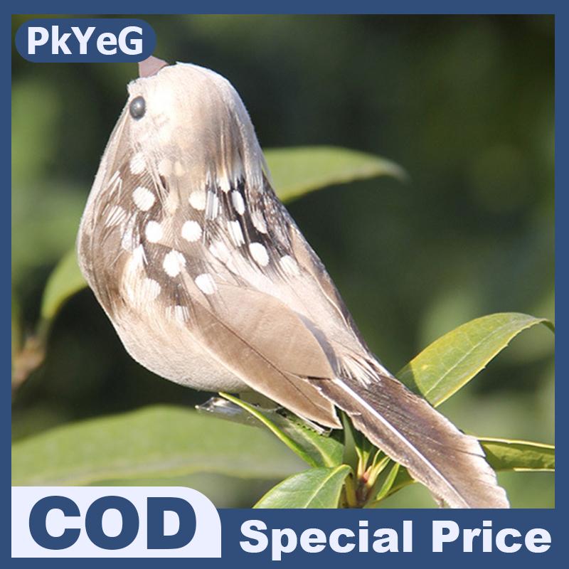 PkYeG 1pcs artificialfeather chim Chim Sẻ mô phỏng đạo cụ chim mô phỏng chi nhánh trang trí sân vườn