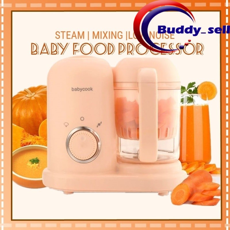 【hot sale】Multifunction Baby Food Processor 4 in 1 Steam Grind Cook Mix Blender Maker Heating Steam Steamer Food Defrost Blend