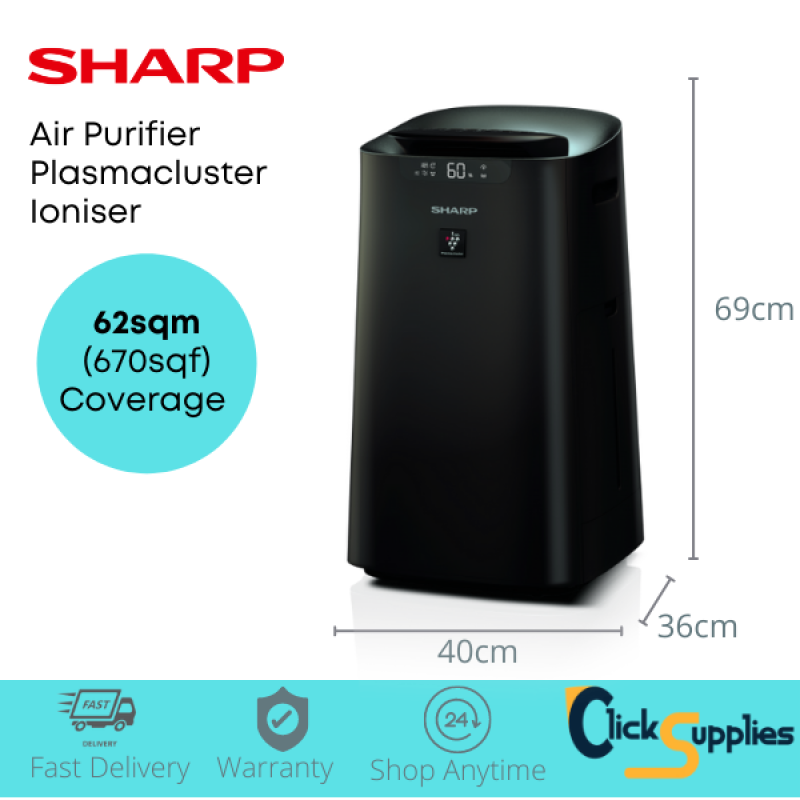 SHARP Air Humidifier and Air Purifier Japanese Technology with Ioniser 62sqm (670sqf) Singapore