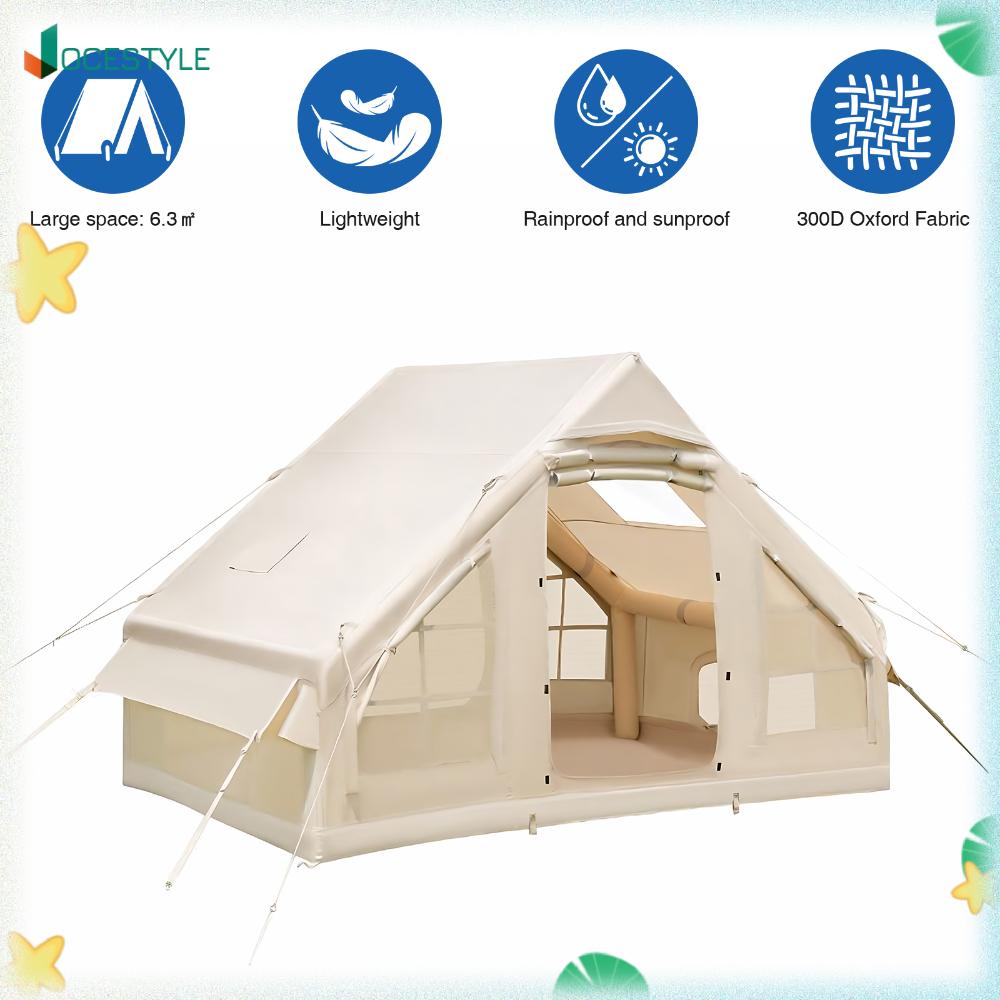 JOCESTYLE 6.3 Square Meters Automatic Inflatable Tent Rainproof Portable 4 Season Air Tent W/Hand Pump Oxford Cloth Camping Tent for Camping Hiking ราคา 7,999 บาท*ส่งฟรี