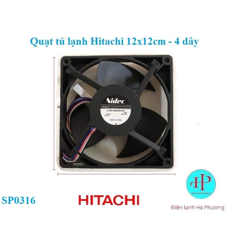 Quạt tủ lạnh Hitachi - Quạt tản nhiệt tủ lạnh Hitachi 12x12cm - Mới 100% - F200