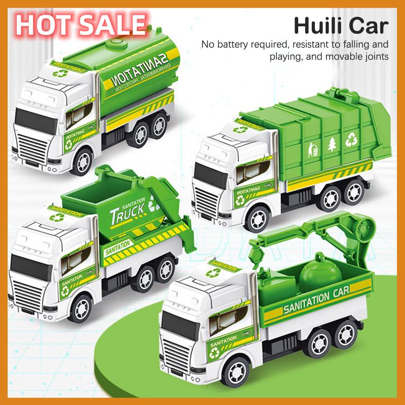 🔥🔥🔥zhonghua1 Đồ chơi trẻ em: Mô hình xe vệ sinh quán tính, xe kéo lùi, xe công binh quân sự, xe cứu hỏa – Đồ chơi bé trai, quà tặng cho trẻ em - 3