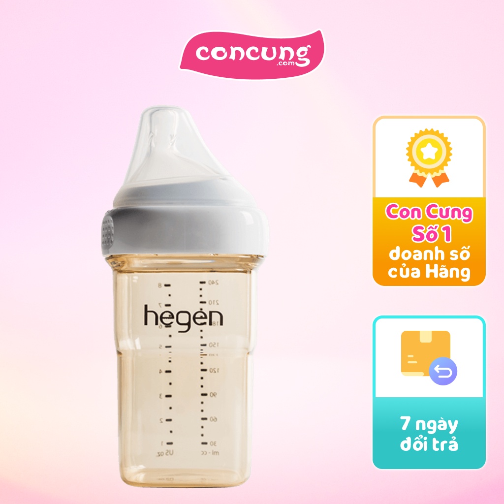 Bình sữa cao cấp PPSU Hegen 240m (3-6M)