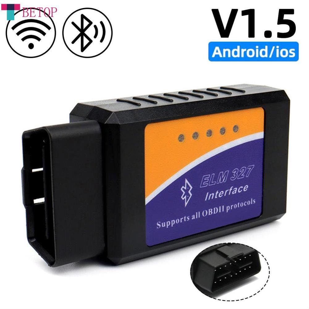 Teabelle   OBD2 ELM327 V1.5 Bluetooth máy quét chẩn đoán xe ô tô Detector công cụ đọc mã OBD 2 cho IOS Android tự động quét dụng cụ sửa chữa