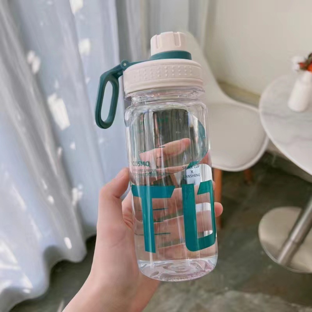 SHUKEYI Nhựa Chai nước Dung tích lớn 0,6L/0,8L/1L Chống rò rỉ Chai nước trong suốt Di động Trọng lượng nhẹ Ấm đun nước du lịch Thể thao ngoài trời - 5
