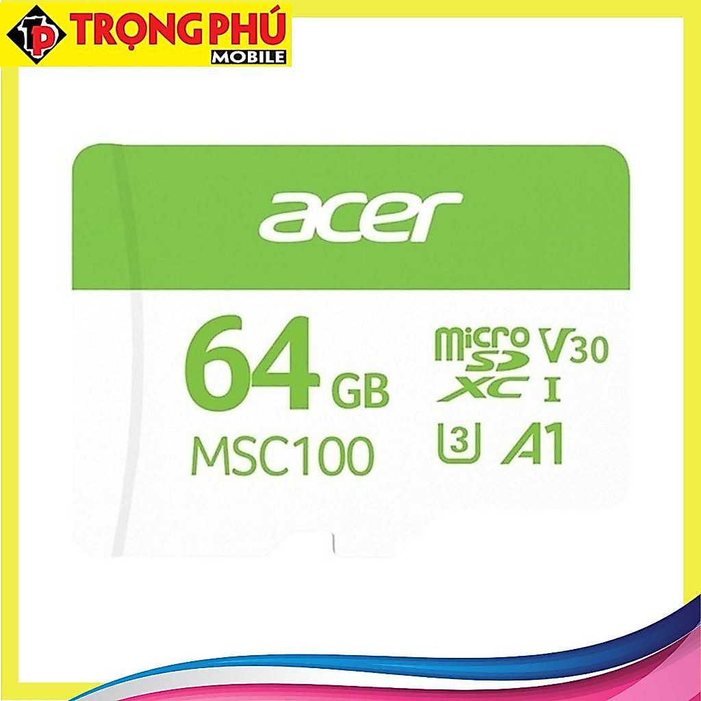 Thẻ nhớ Acer MSC100 C10, U3-V30 UHS-I / TLC - Đọc/Ghi lên tới 100/50 MB/s - Online