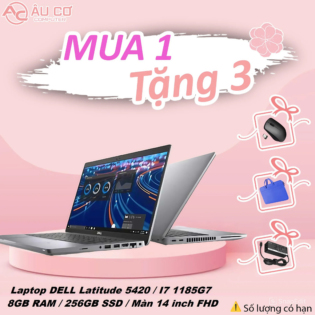 Laptop DELL Latitude 5420 / I7 1185G7 / 8GB RAM / 256GB SSD / Màn 14 inch FHD/ Cũ