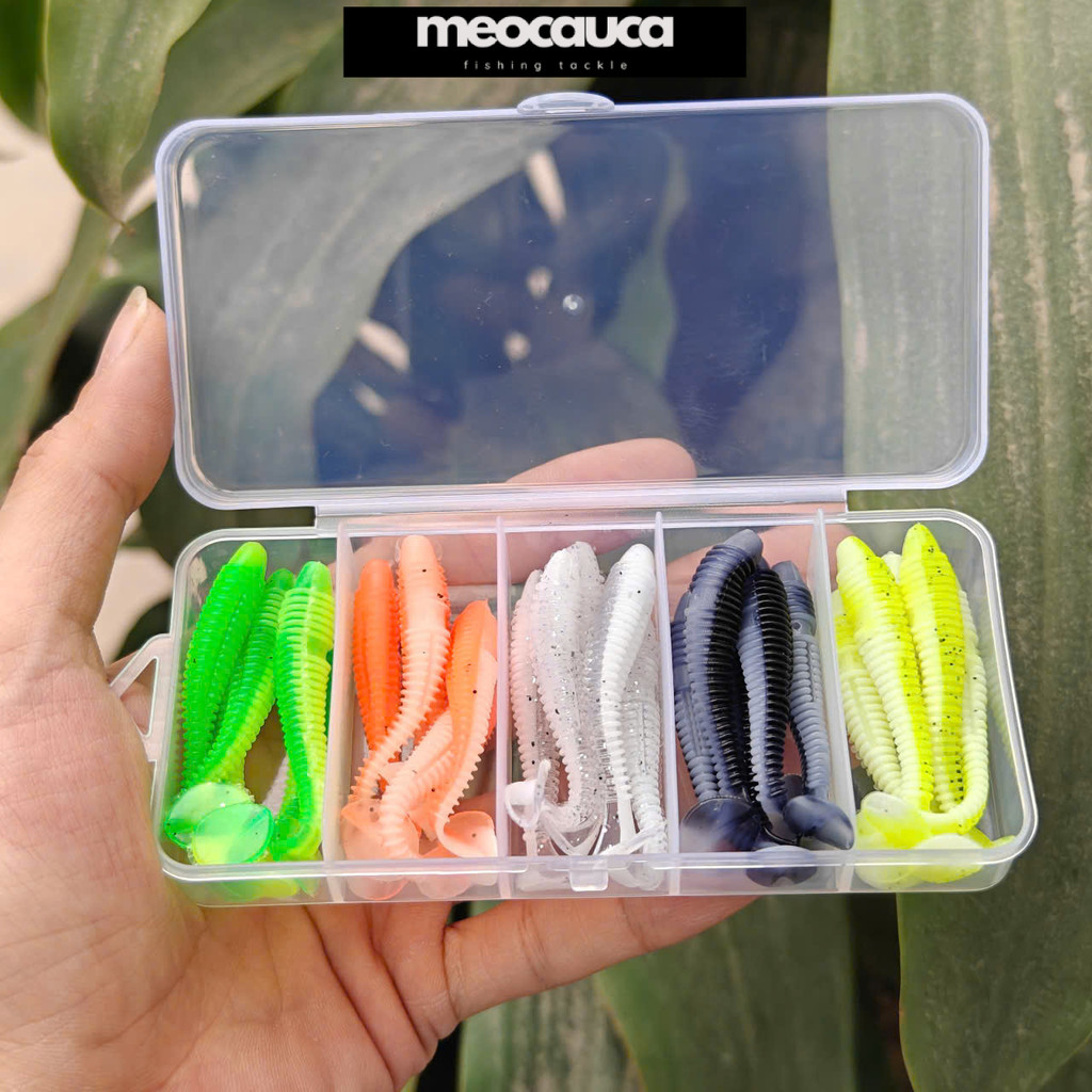 Hộp 25 Con Mồi Mềm Câu Cá Lóc NFF 55cm 14g Màu Ngẫu Nhiên