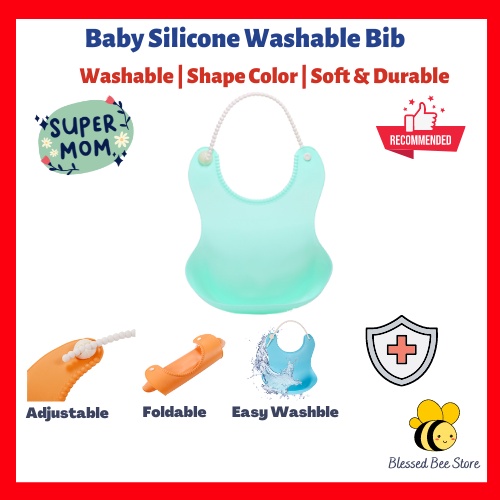Baby Silicone Bib Baby Bib Waterproof Washable Feeding Bib soft Silicon Meal Bibs Baby Feeding Apron Bip Bayi Kalis Air
