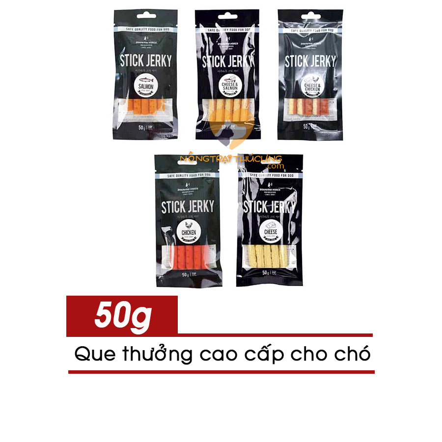 Que Thưởng Chó Stick Jerky Bowwow Hàn Quốc 50g nhiều vị - NôngTrạiThúCưng.com