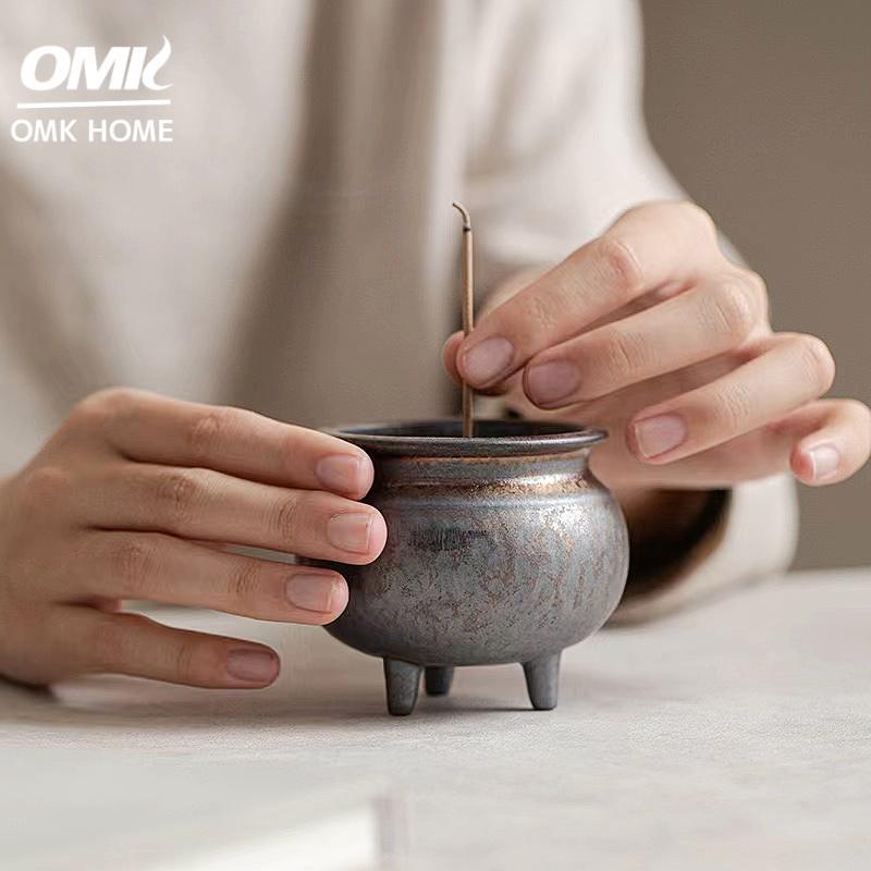 OMK Antique gilt incense burner ceramic incense burner sandalwood incense burner home tea ceremony indoor Buddha incense burner ราคา 488 บาท*ส่งฟรี