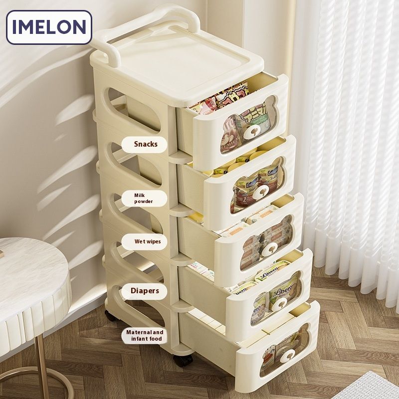 Kệ Đựng Đồ Bằng Xe Đẩy, Kệ Đựng Đồ Ăn Vặt Kiểu Ngăn Kéo Để Đồ Dùng Gia Đình Nhiều Tầng Cho Bé, Tủ Đựng Đồ Lặt Vặt, Xe Đựng Đồ Bằng Nhựa Đa Năng Có Ngăn Kéo Trong Suốt, Phù Hợp Cho Nhà Bếp