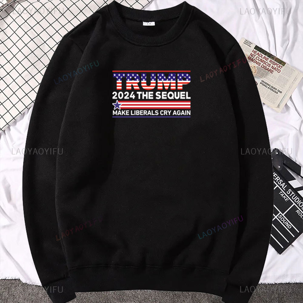 [Ufxk] Donald Trump SWEATSHIRT chúng tôi Bầu Cử 2024 làm cho tự do khóc một lần nữa món quà người đà