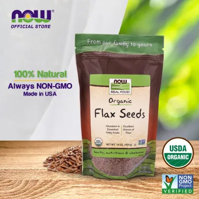 Now Foods, Real Food, Organic Flax Seeds, 16 oz (454 g)