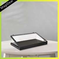 Card Display Case Aluminum Alloy Frame Large Capacity Card Holder Table Top Display Case Organizer for Collectibles Jewelry