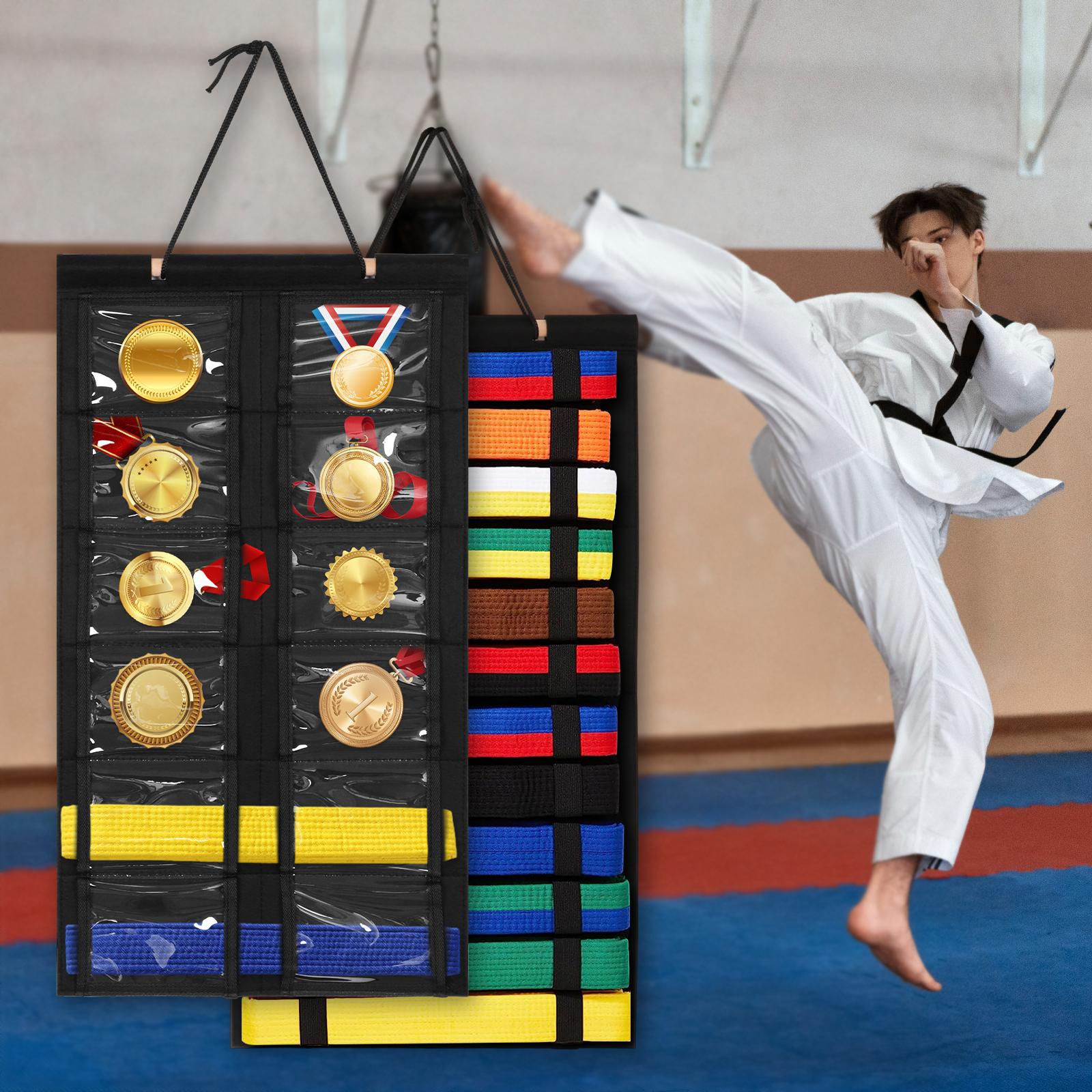 Baoblaze Treo Huy Chương Giá Võ Thuật Thắt Lưng Tổ Chức Đa Năng Chống Bụi Đai Taekwondo dụng cụ trưn