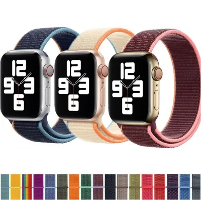 [SG]Apple Watch Premium Woven Nylon Strap Sport Loop - Series 1/2/3/4/5/6/SE/7 (38mm/40mm/41mm & 42mm/44mm/45mm)