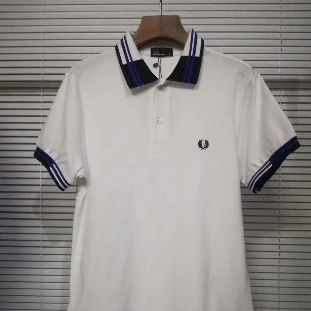 2024 Fred Perry Chất lượng cao) Lúa mì Fred perry người đàn ông áo polo người đàn ông ngắn tay ve áo